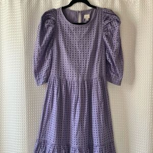 A New Day Purple Eyelet Cottage Core Dress S